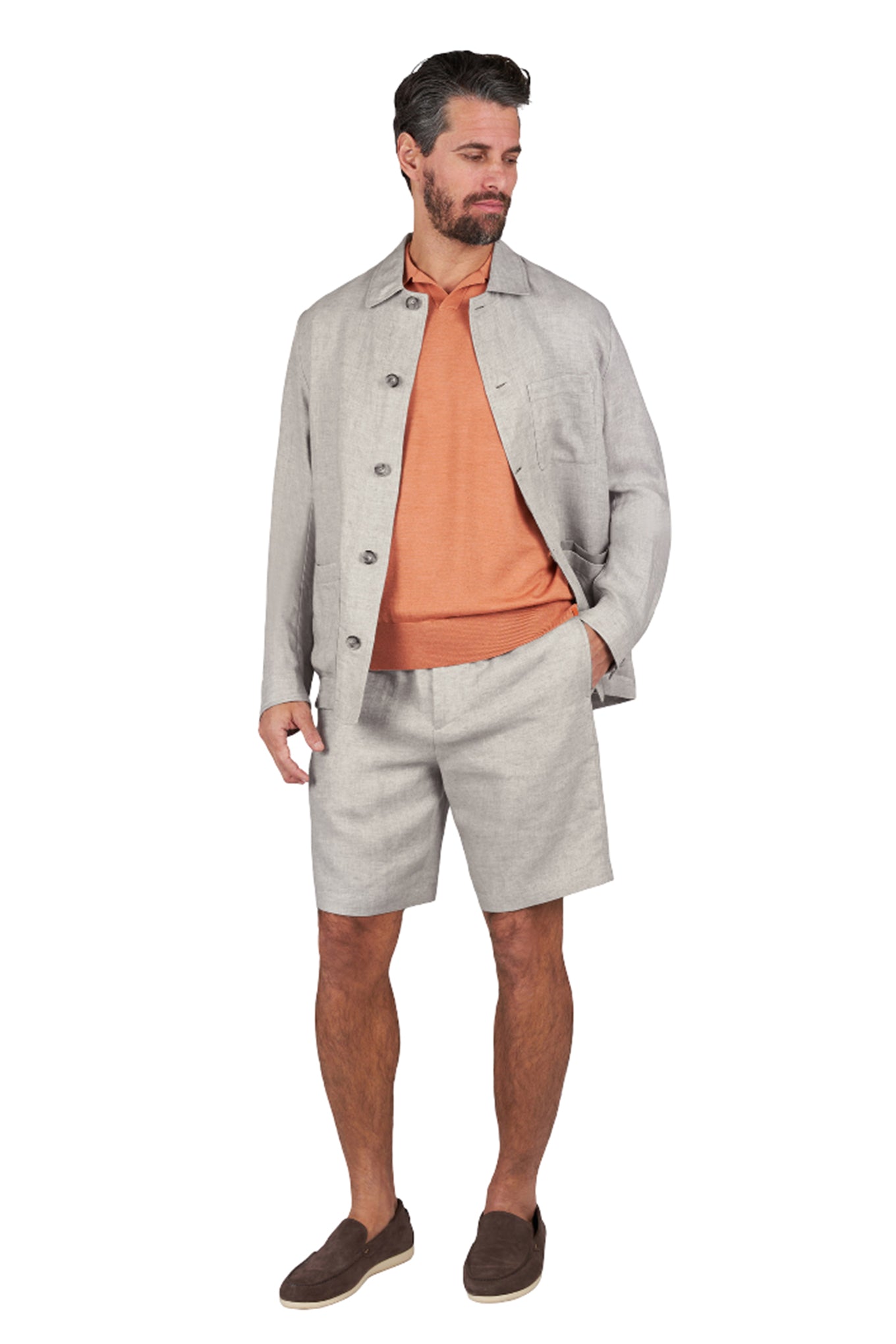 Chore overshirt in linen