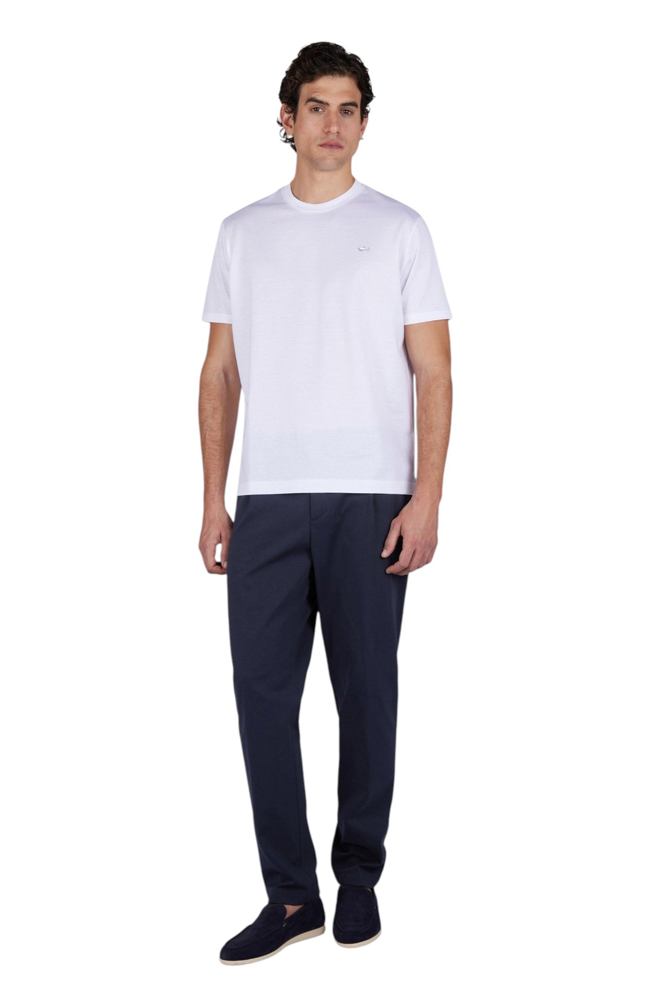 Dynamic chino trousers with pleats