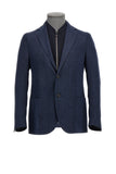 Navy Hybrid Zip-Front Blazer