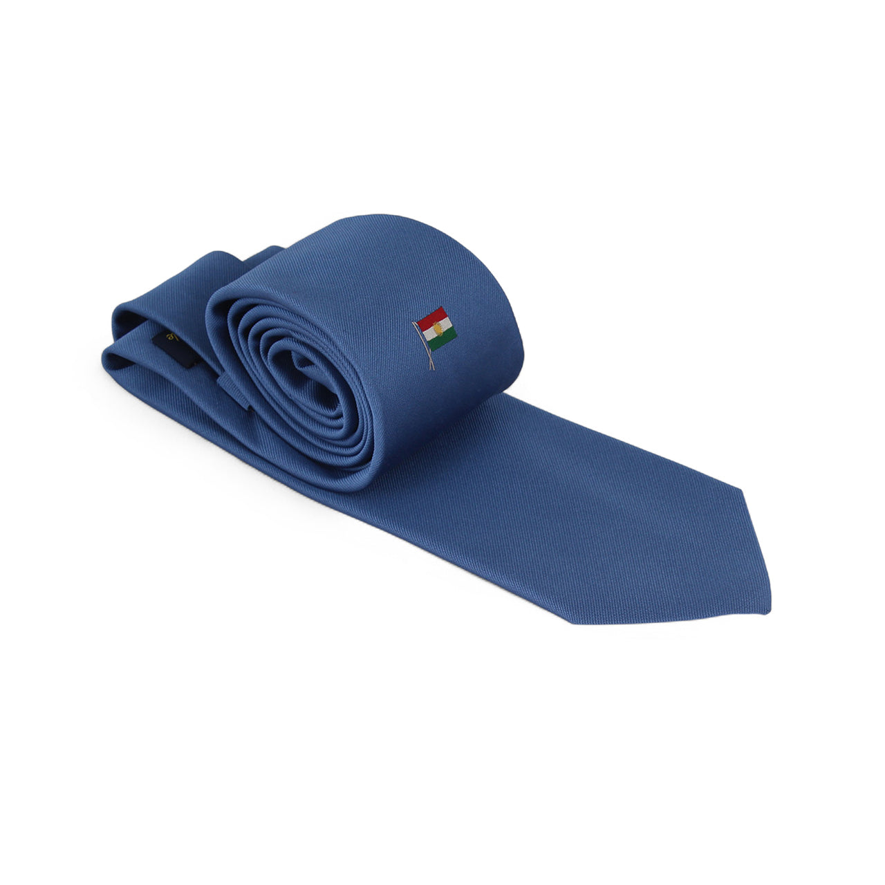 Medium Blue Talarico Silk Tie – Kurdistan Flag Edition