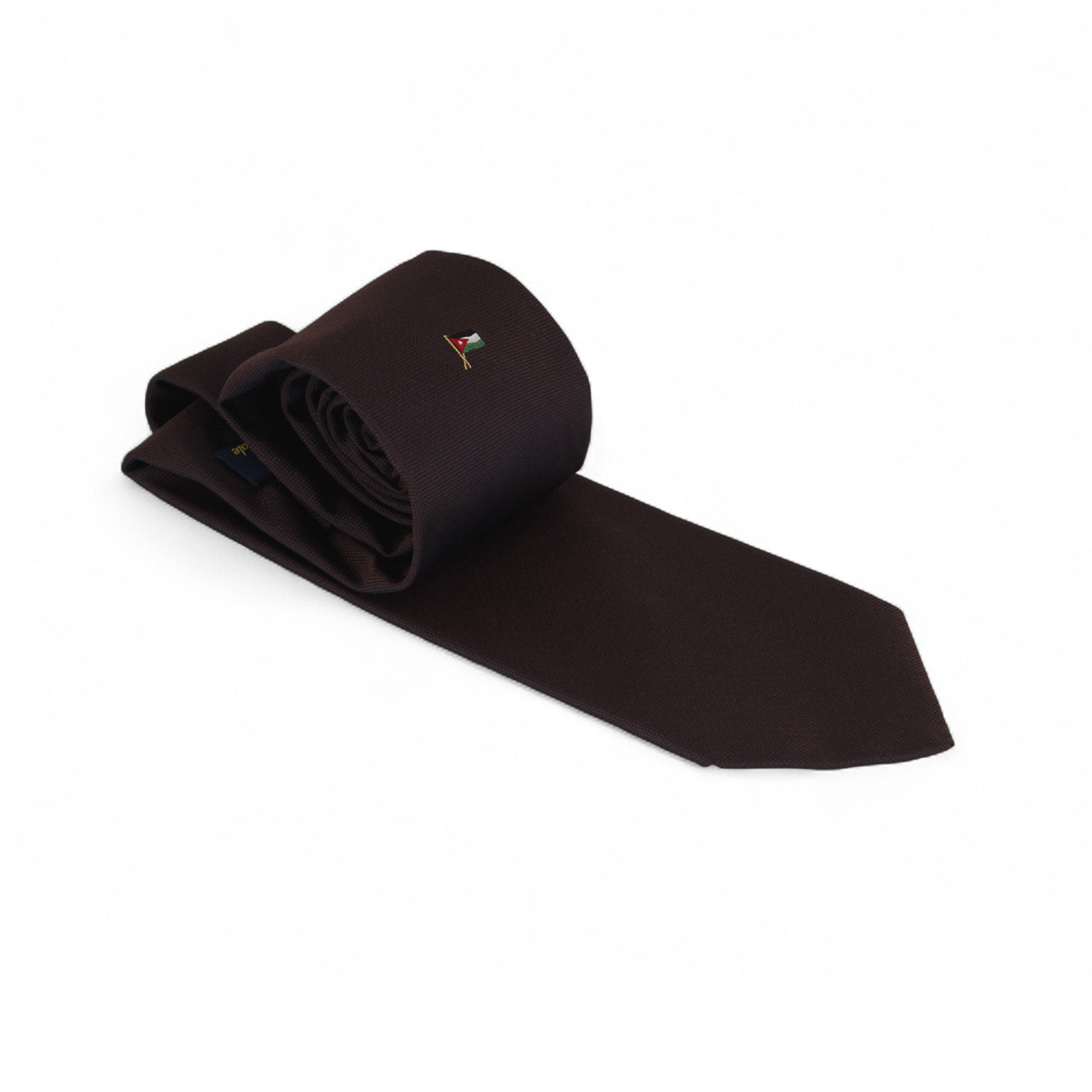 Dark Brown Talarico Silk Tie – Jordan Flag Edition
