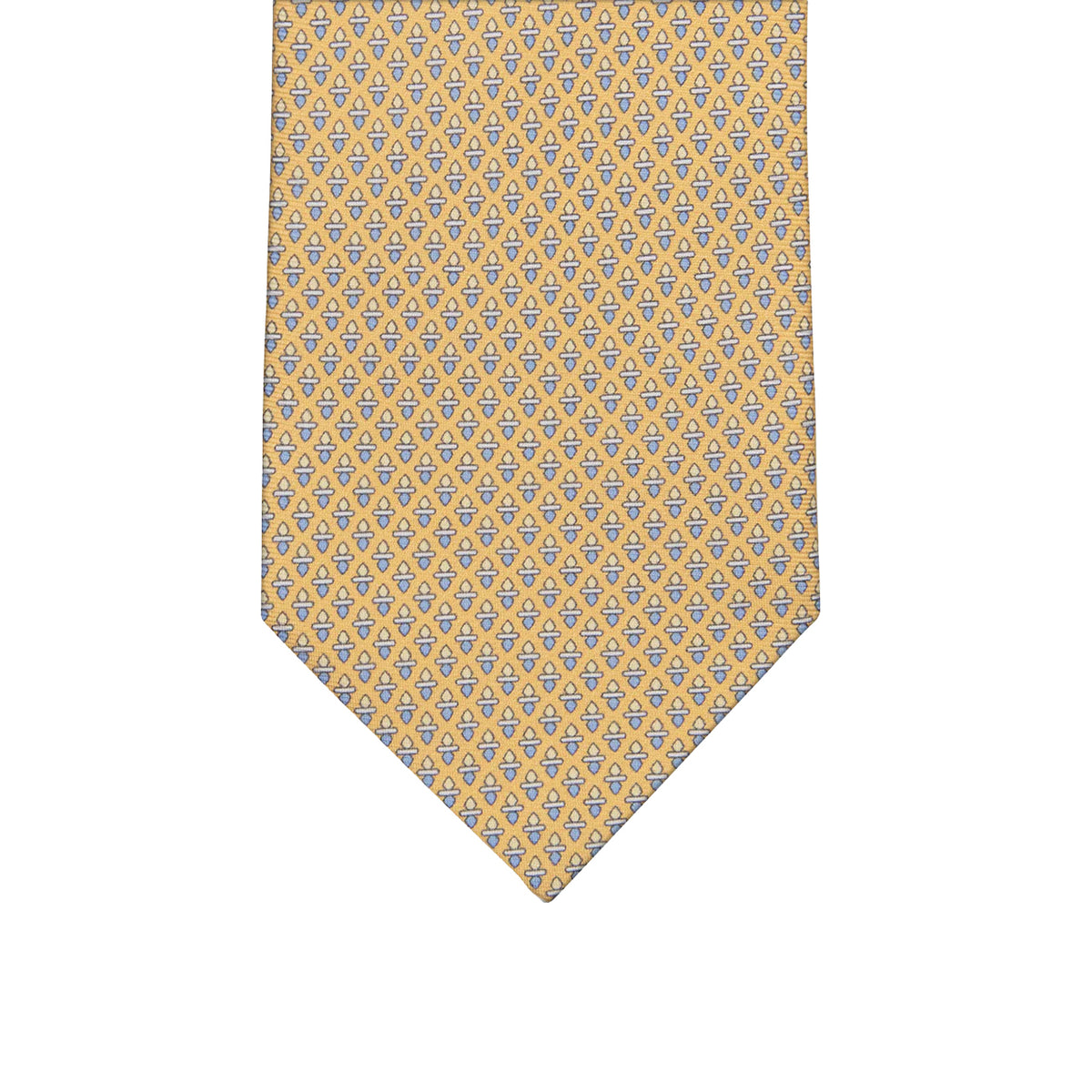 3-fold Silk Tie Geometric Pattern Yellow - M48651