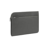 Gray leather briefcase