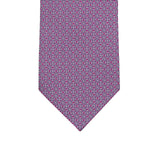 3-fold Silk Tie in Magenta Pattern - MO9373