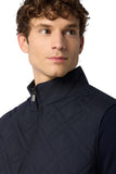 Black padded vest in technical fabric