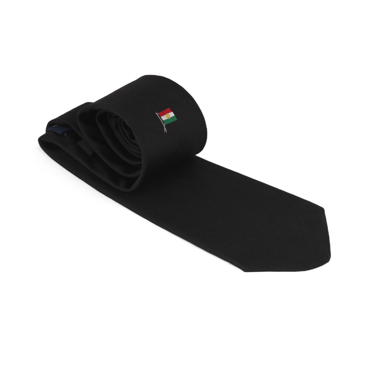 Black Talarico Silk Tie – Kurdistan Flag Edition