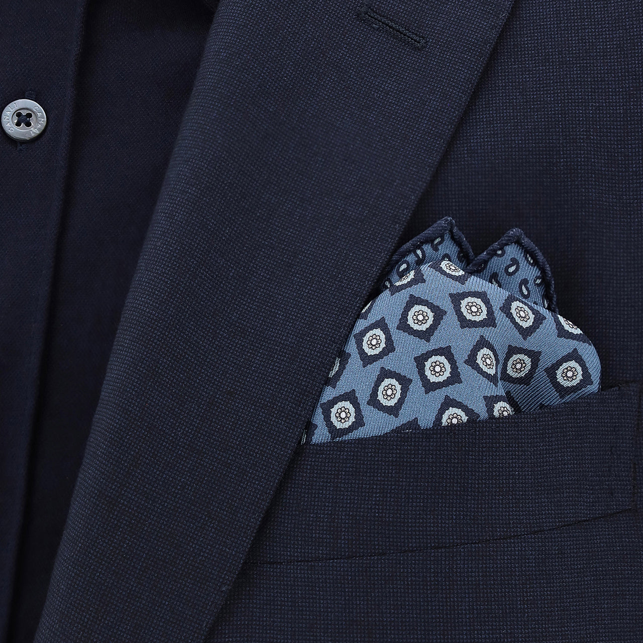 silk double print pocket square