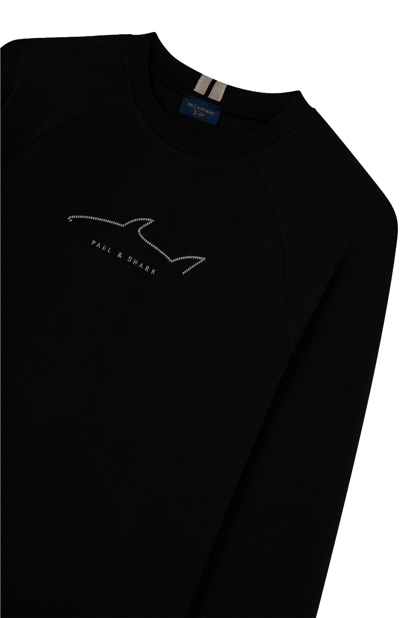 Cotton sweatshirt with Active Fleece and embroidered Shark