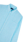 PAUL AND SHARK Solid long sleeve linen shirt