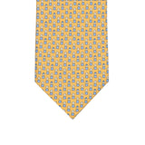 3-fold Tie in Geometric Pattern Silk Yellow - M34186