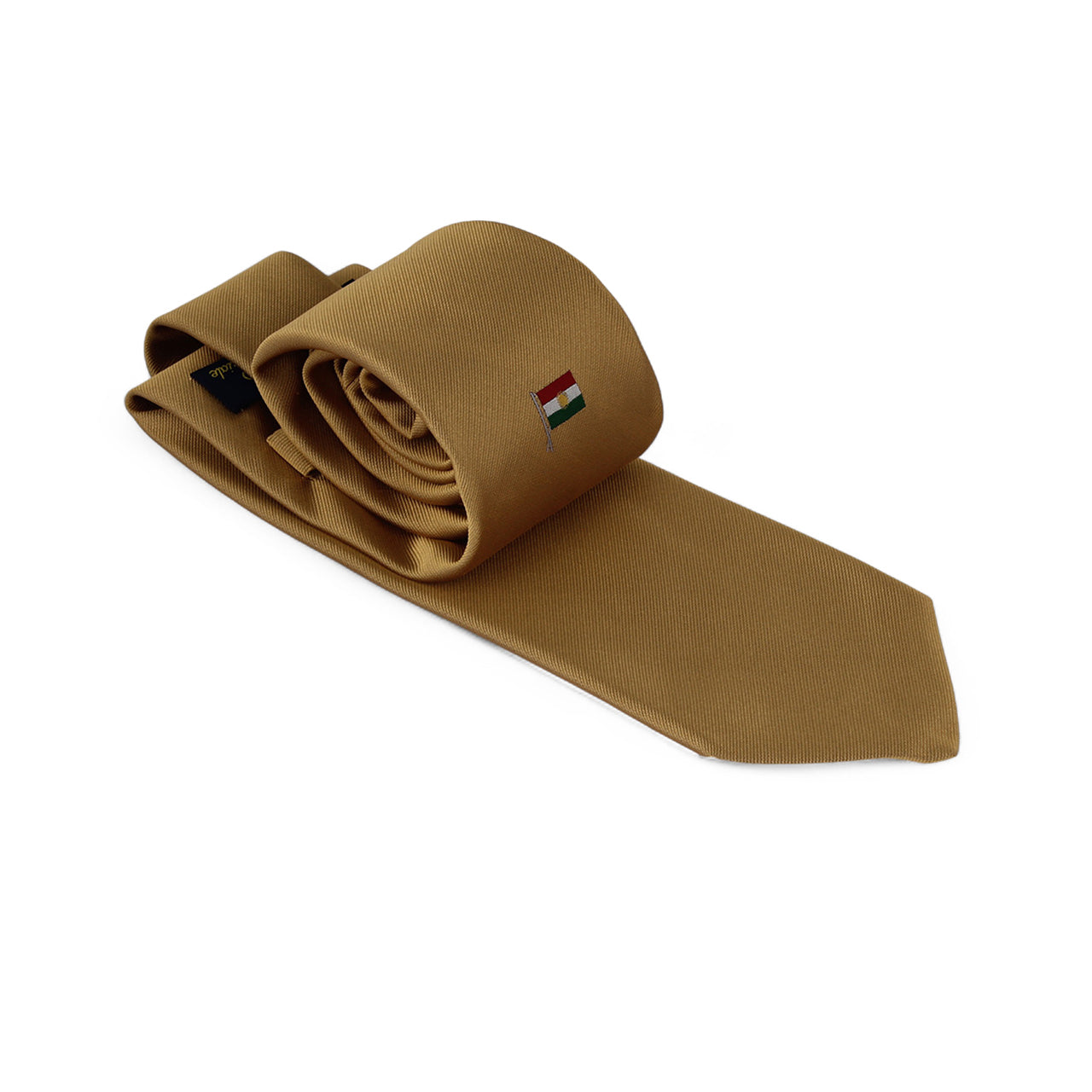 Dark Yellow Talarico Silk Tie – Kurdistan Flag Edition