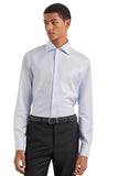 Sky blue regular fit Impeccabile cotton shirt