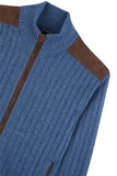 Wool and cashmere zip cardigan