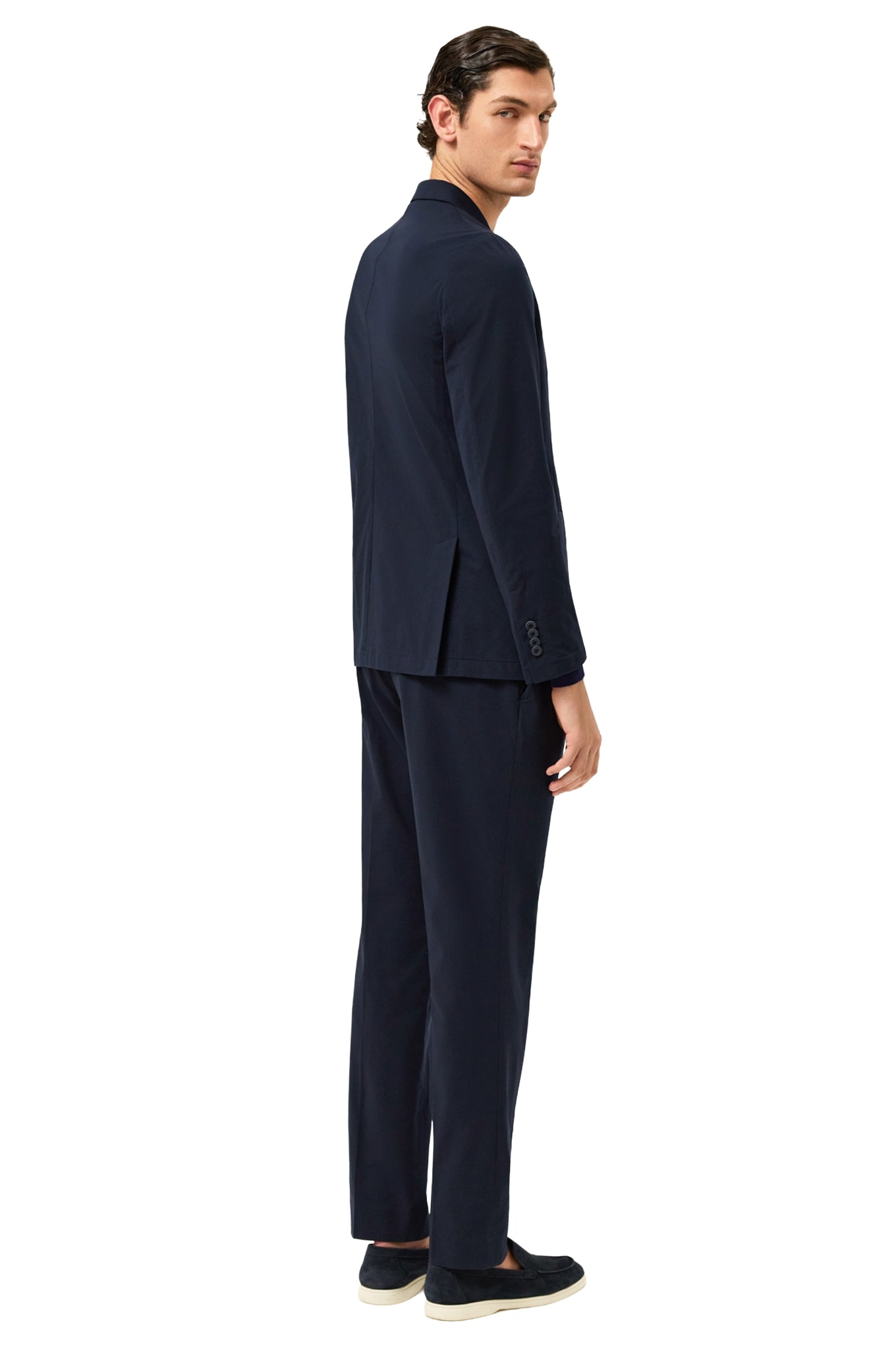 Slim Fit Micro Airmesh Travel Suit In Washable Fabric