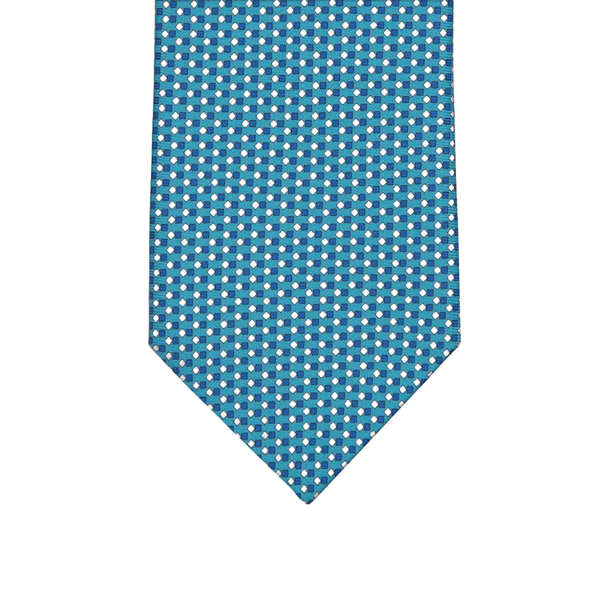 3-fold Silk Tie with Geometric Pattern Pool - M49800