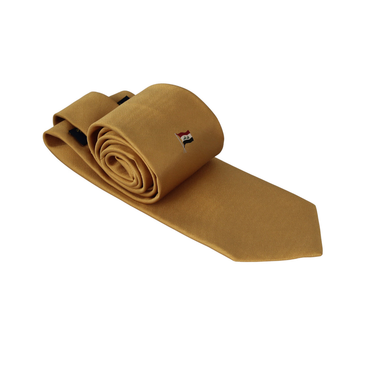 Dark Yellow Talarico Silk Tie – Iraq Flag Edition