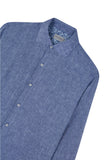 Camicia in lino con dettagli stampati