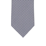 3-fold Tie in Patterned Silk Linked Gray - MO8468