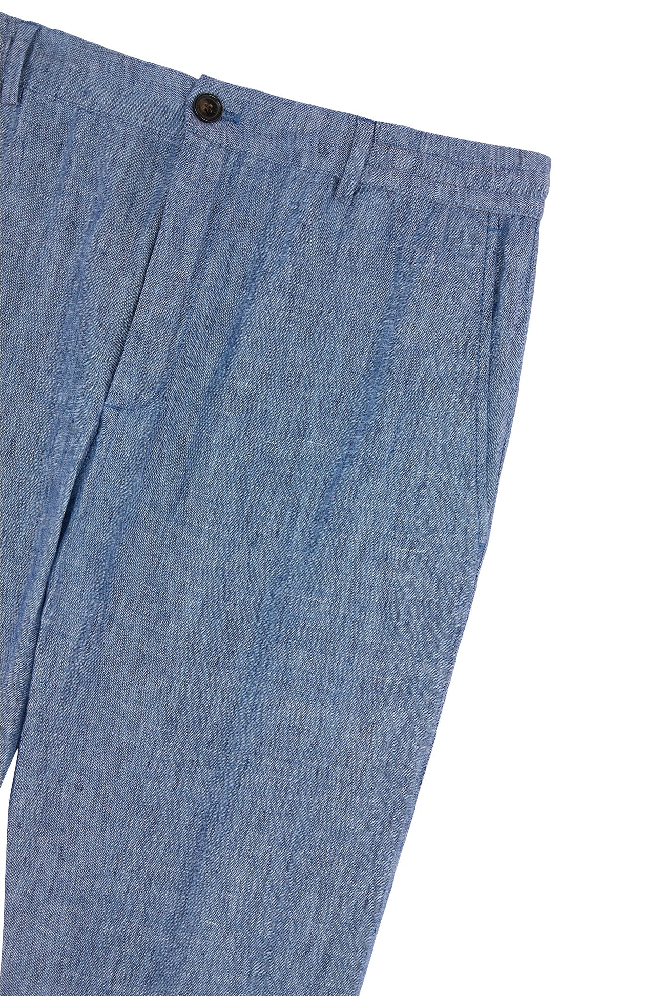 Linen chino pants with drawstring