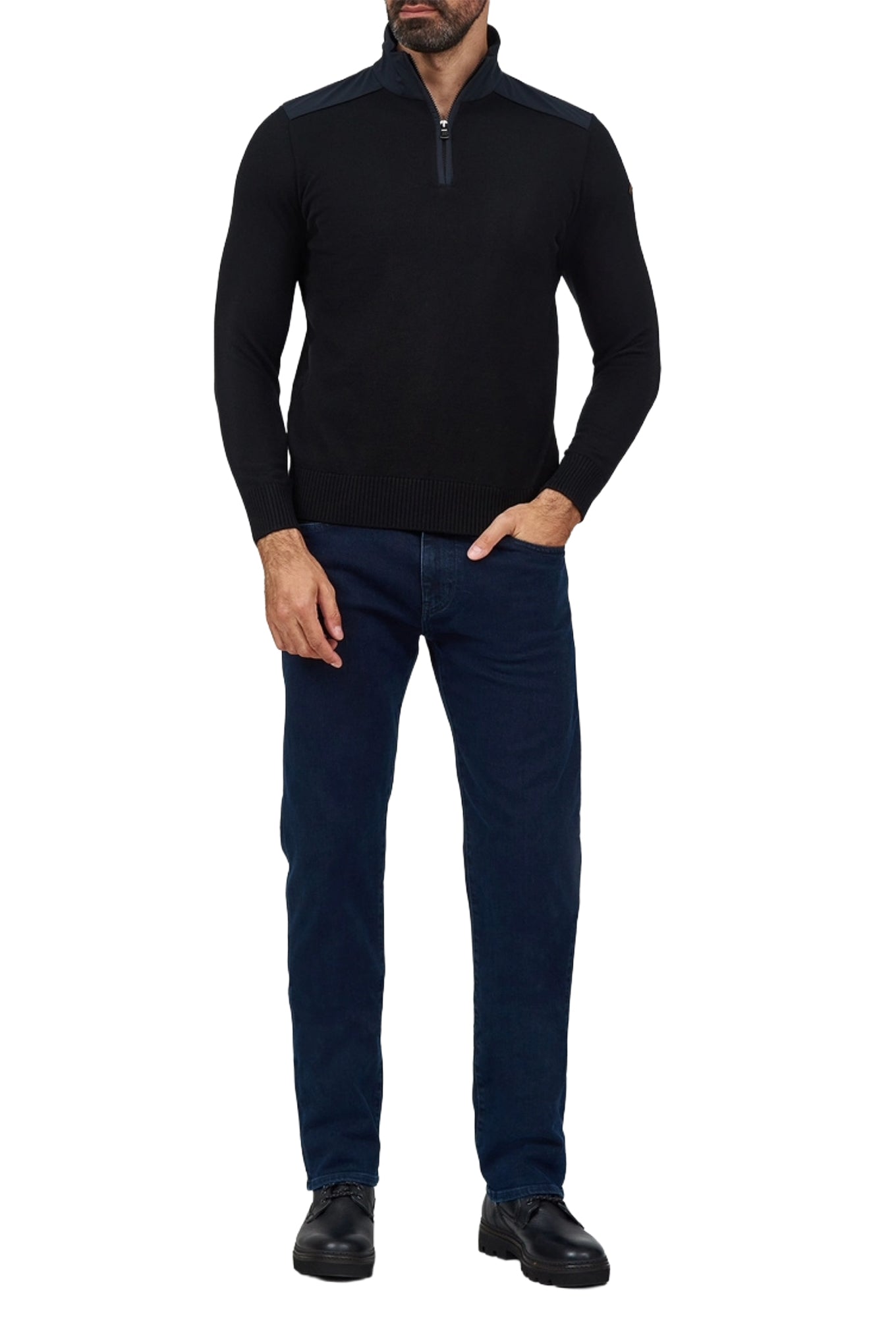 Mens Knitted Wool Zipped Sweater