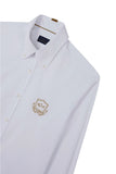 COTTON POPLIN SHIRT WITH HERALDIC EMBROIDERY