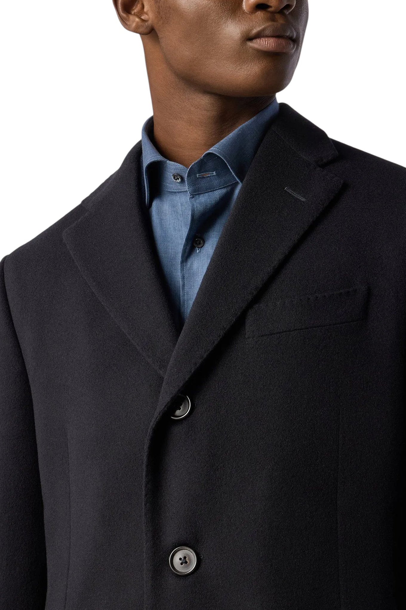 Black super fine wool beaver coat