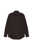 Slim Fit Overdye Poplin Shirt With Open Collar