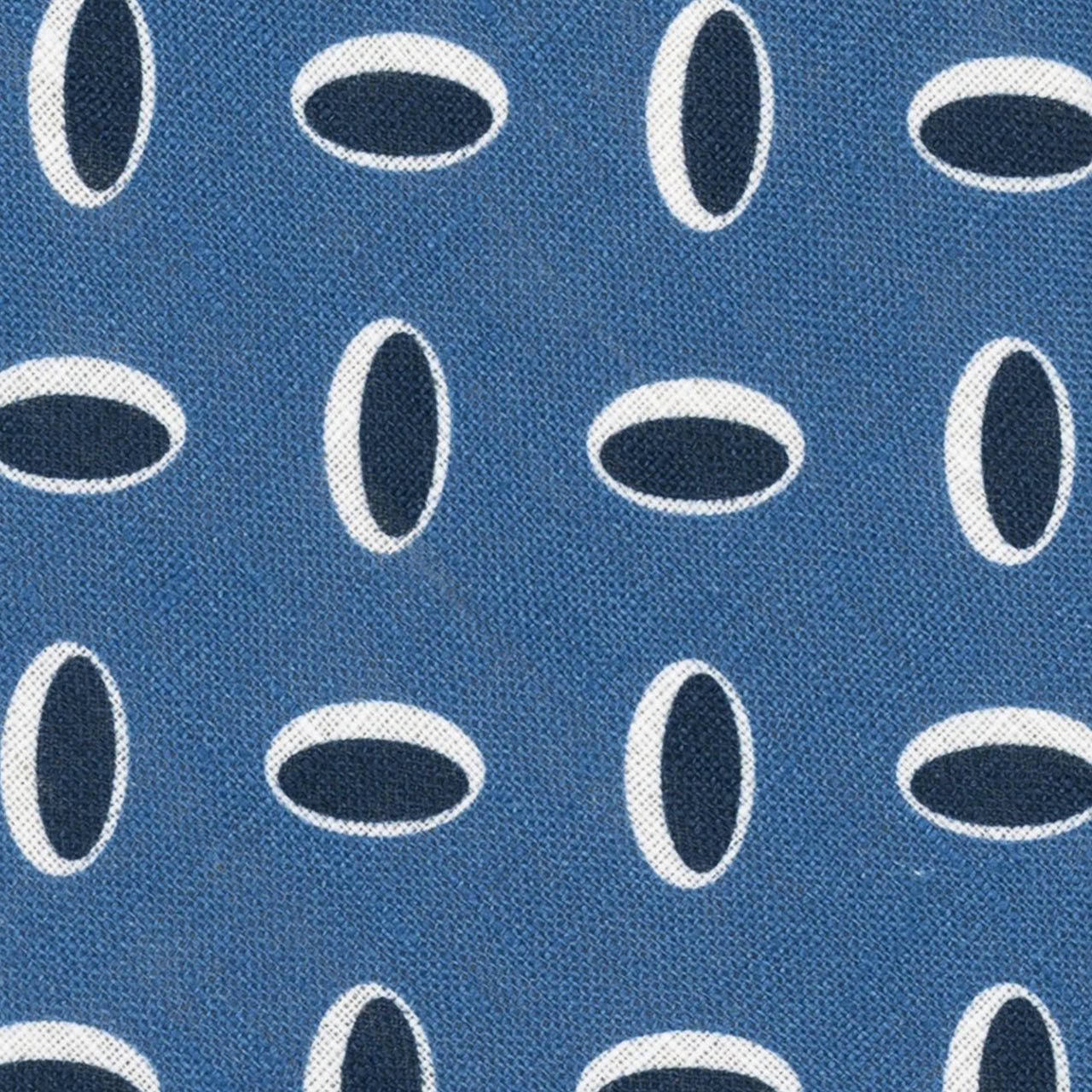 3-Fold Tie in Irish Linen Geometric Fantasy Light Blue-M49114