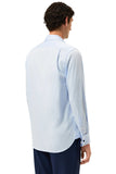 Regular Fit Twill Formal Shirt With Oxford Collar And Double Cuff