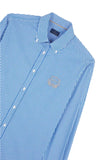 Cotton poplin shirt with emblem on chest