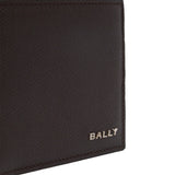 Bally Essential Wallet in Ebano And Red Grained Leather