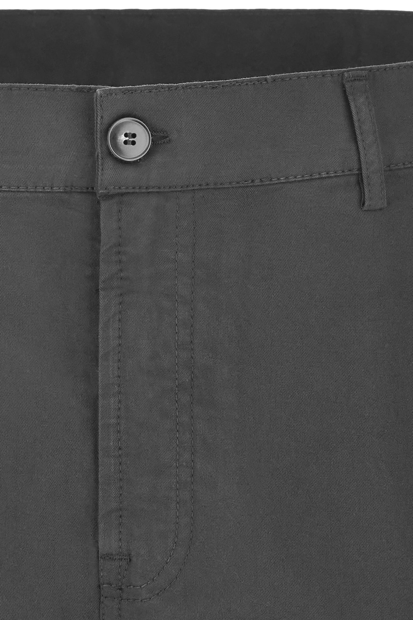 Garment dyed gray comfort cotton microtwill chino pants