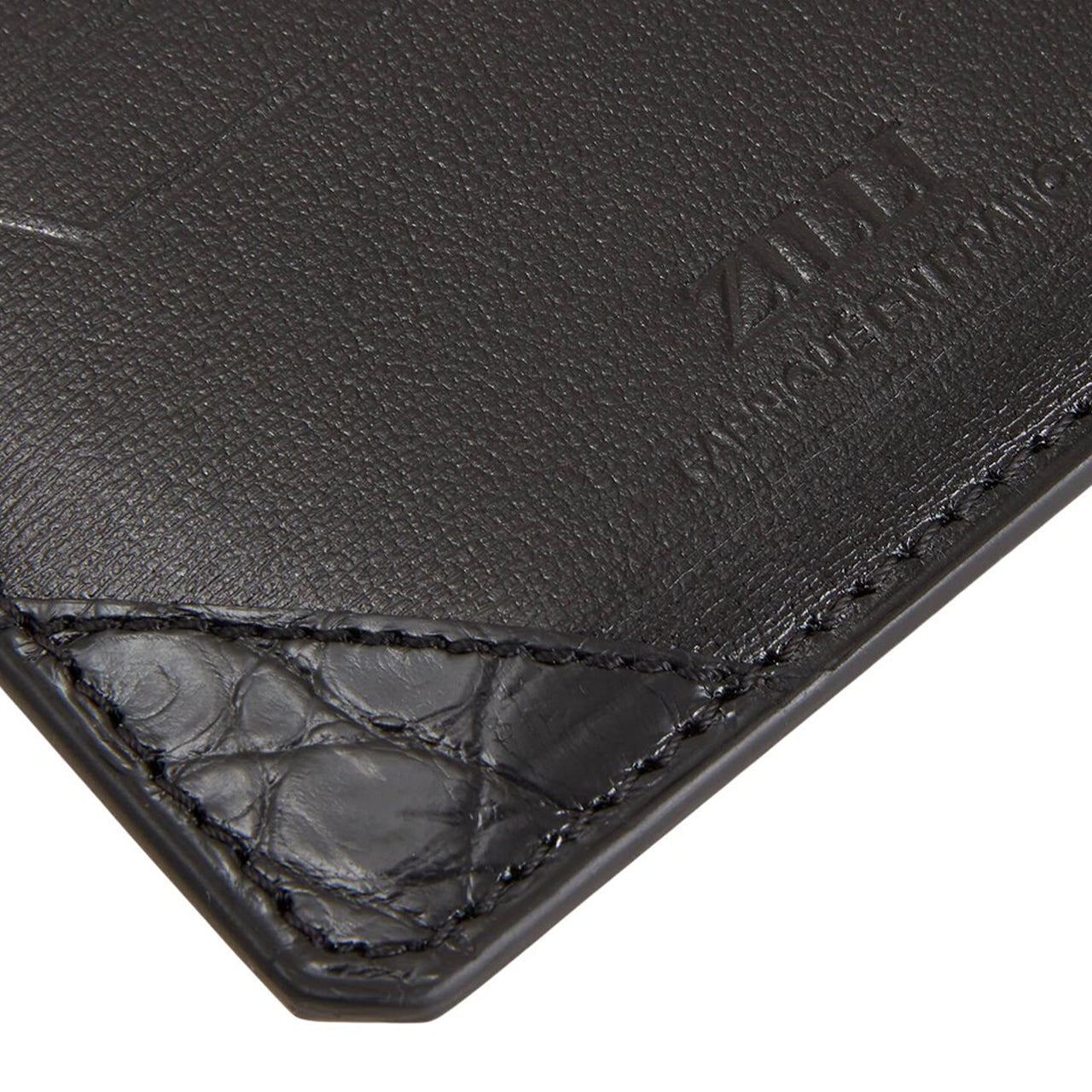 Black box calfskin and crocodile CC5 credit card holder