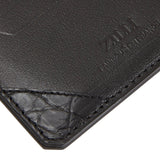 Black box calfskin and crocodile CC5 credit card holder