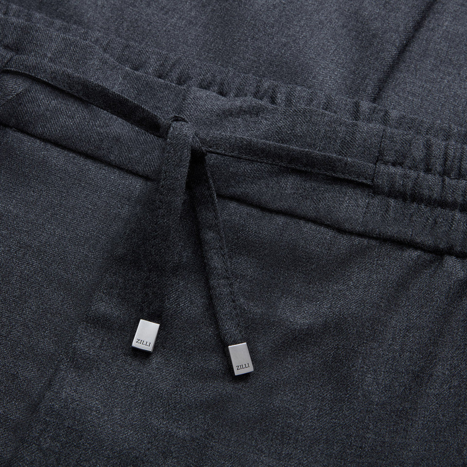 Charcoal gray Luxury sport elasticated trousers