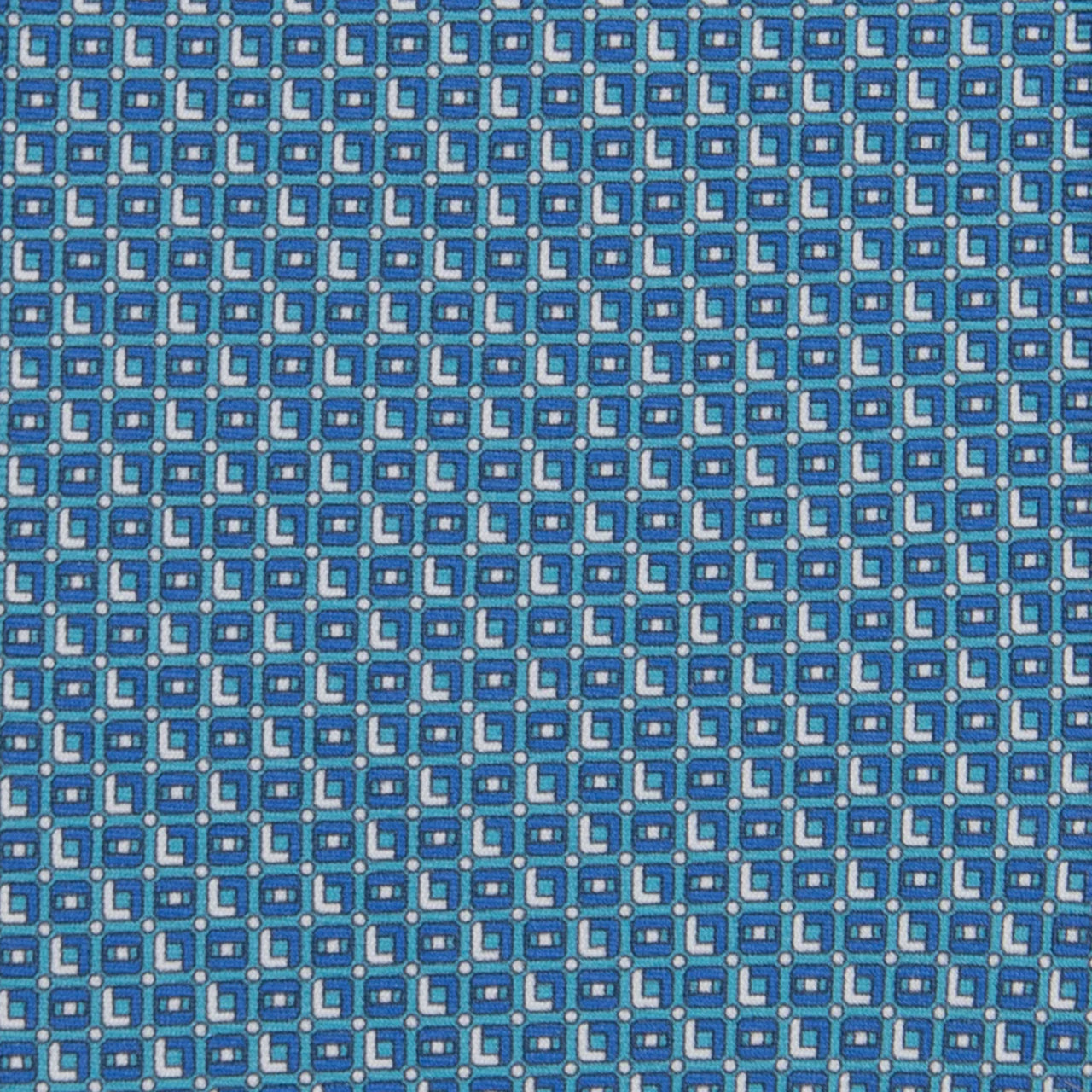 3-fold Silk Tie with Geometric Pattern Pool - M49796