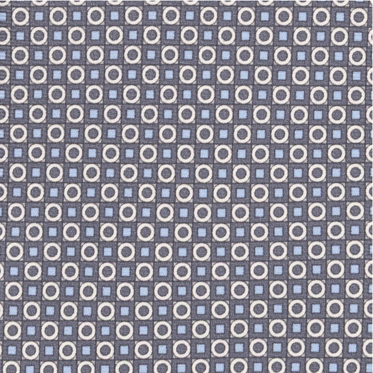 3-fold Tie in Silk Geometric Pattern Gray-M49115