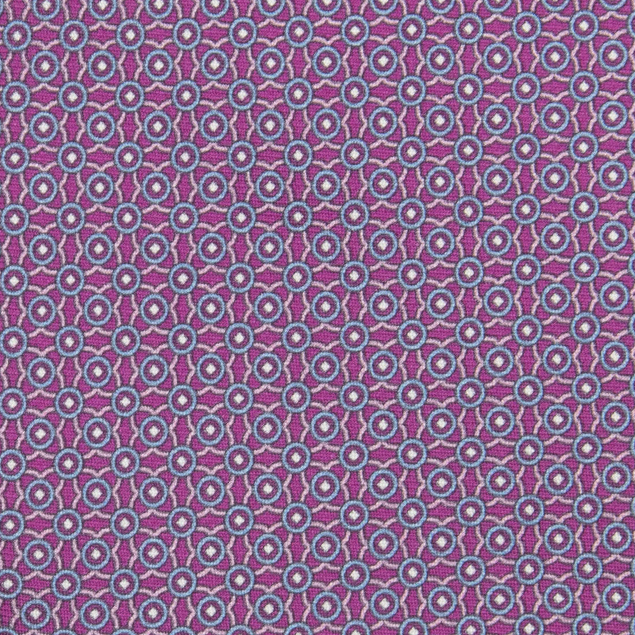 3-fold Silk Tie in Magenta Pattern - MO9373