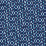 3-fold Tie in Geometric Pattern Pool Blue Silk -M50033