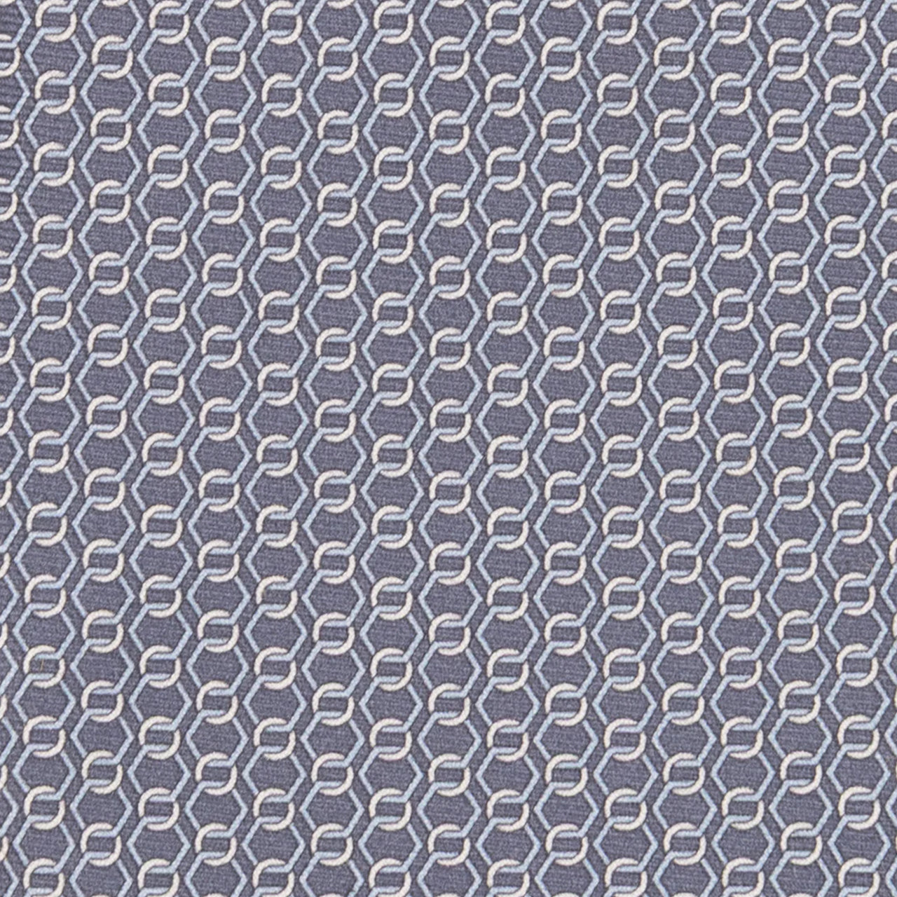 3-fold Tie in Patterned Silk Linked Gray - MO8468