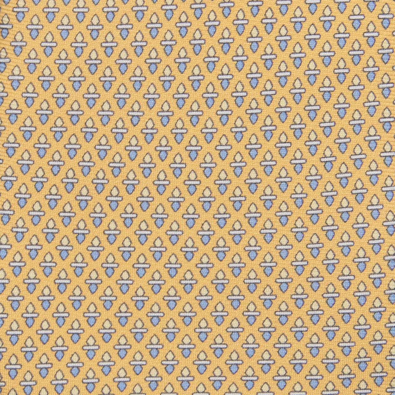 3-fold Silk Tie Geometric Pattern Yellow - M48651