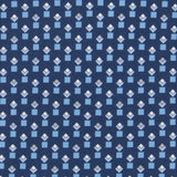 3-fold Tie in Geometric Pattern Blue Gray Silk - M34186