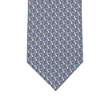 3-fold Tie in Silk with Kitten Pattern Gray - M49155