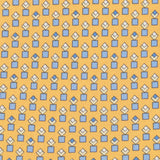 3-fold Tie in Geometric Pattern Silk Yellow - M34186