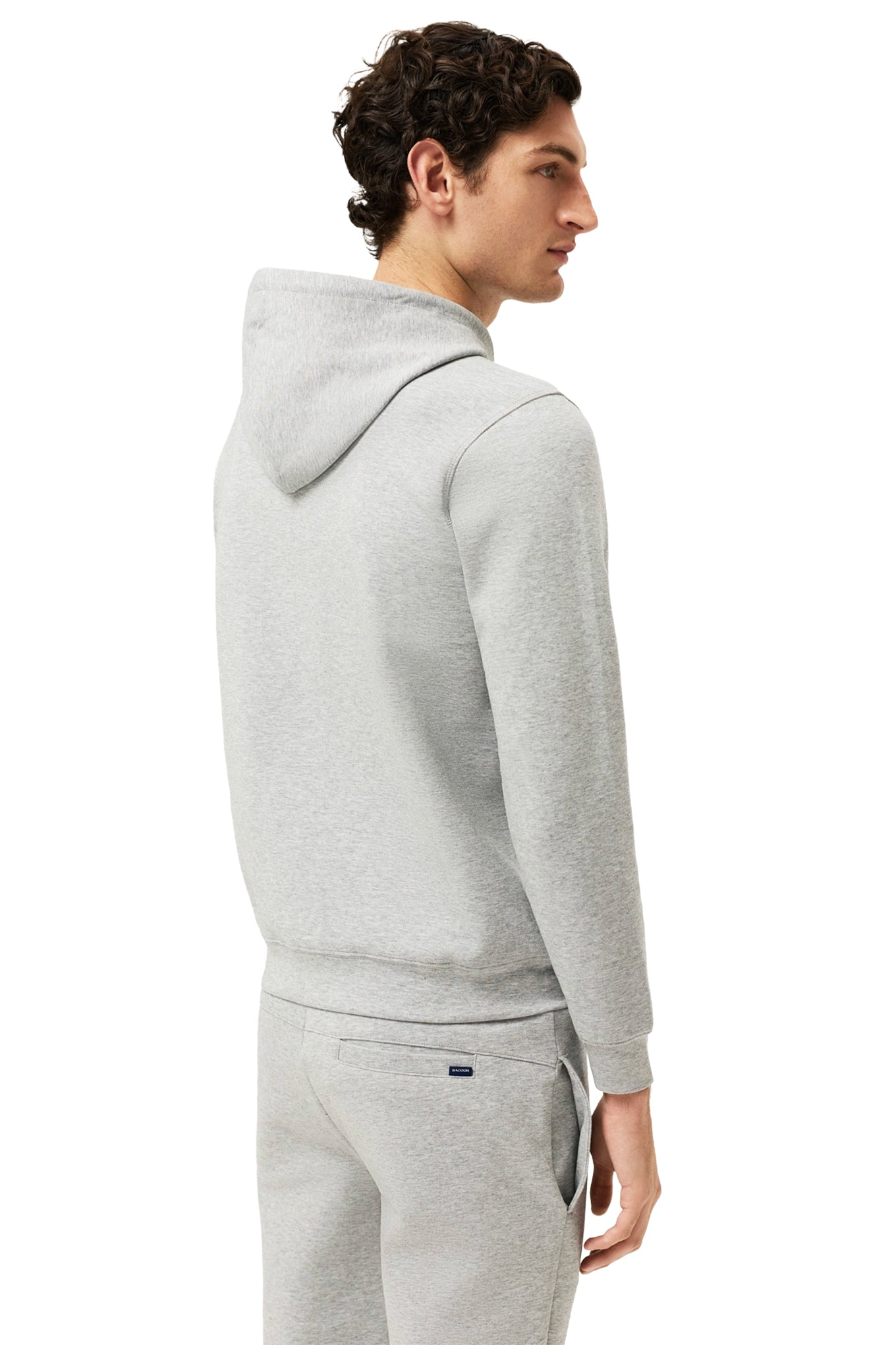 Cotton Fleece Hoodie With Chest Logo Print