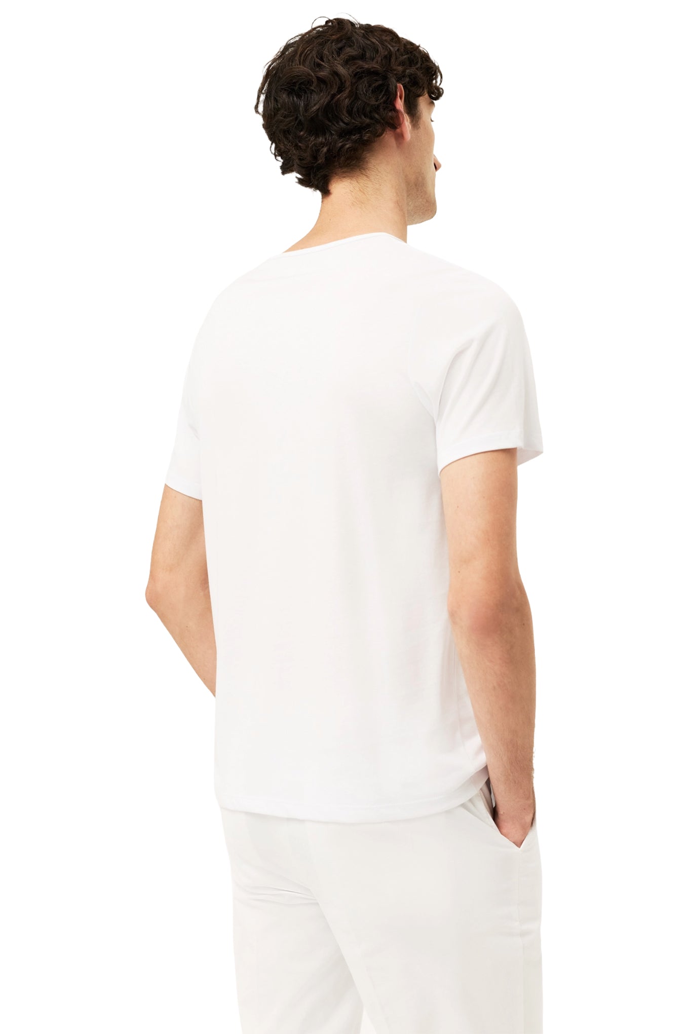 Mercerized Lyocell Cotton T Shirt With Sleeve Logo