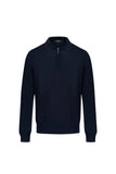 Wool Silk Lightweight Polo Half Zip Knitwear