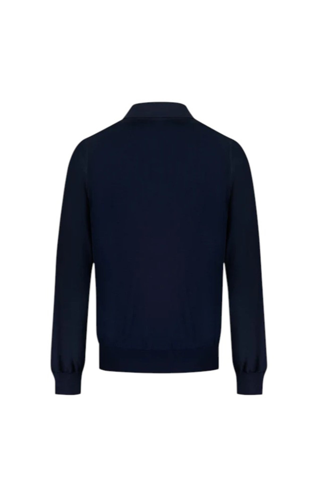 Wool Silk Lightweight Polo Half Zip Knitwear