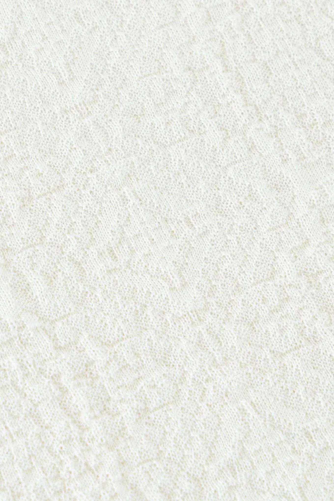 Wool Silk Polo Half Zip Pebbled Knitwear