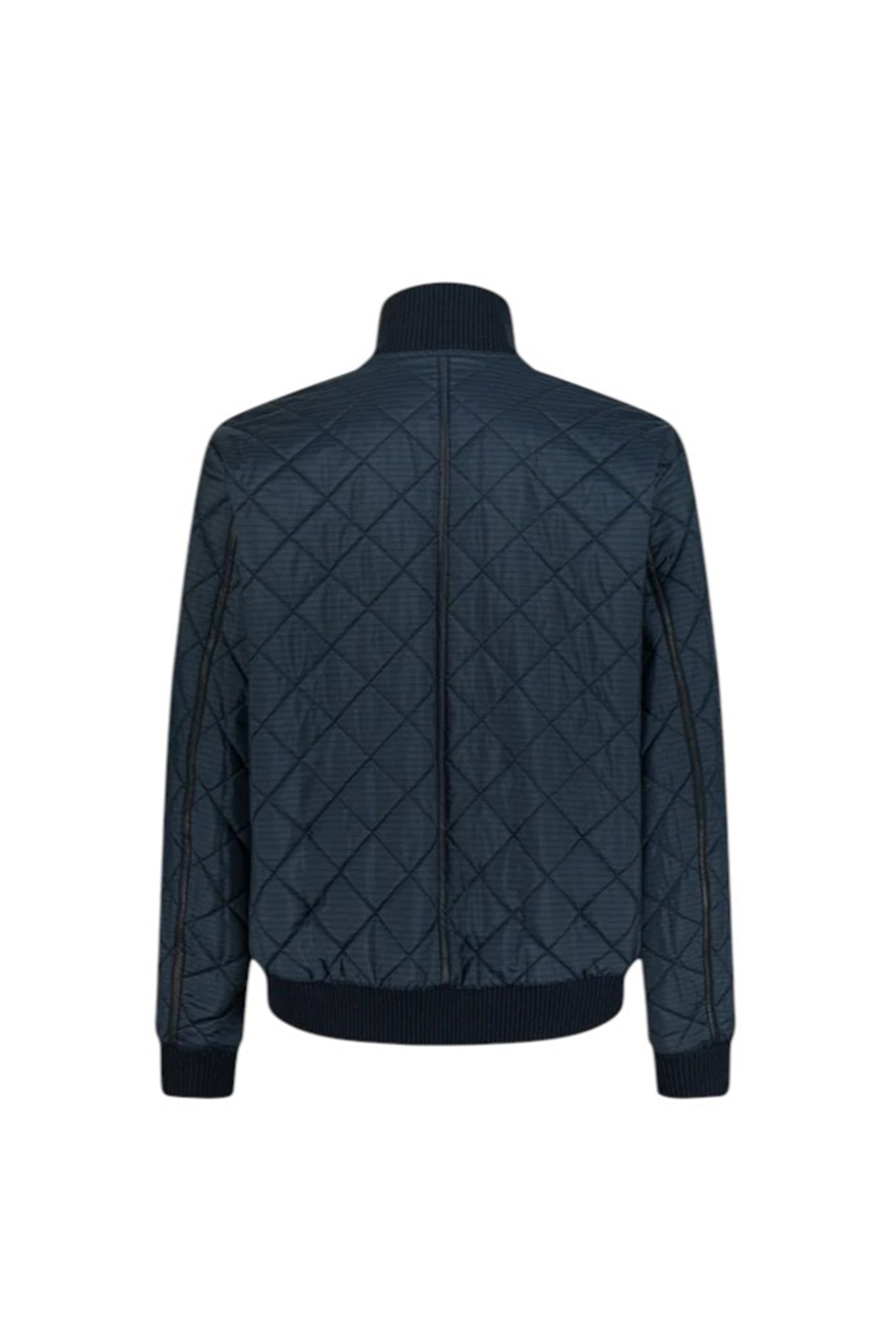 Puffer Jacket with Modular Zip Construction Navy Blue